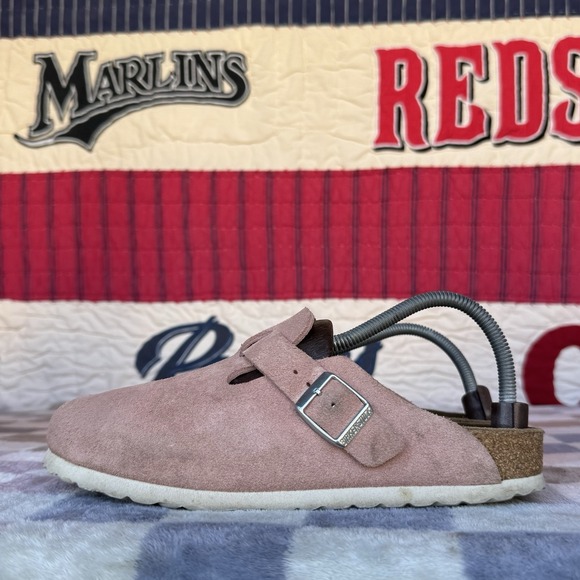 Birkenstock Shoes - Size 40/W9 - Birkenstock Boston Soft Footbed Women's Pink Suede Narrow Clogs
